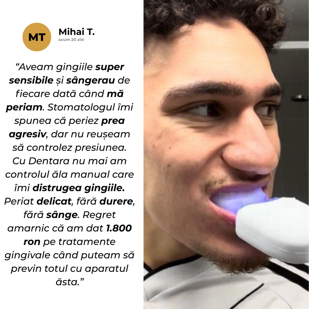 Dentara Pro – Dinți Curați în 30 Secunde & Periaj Fără Efort