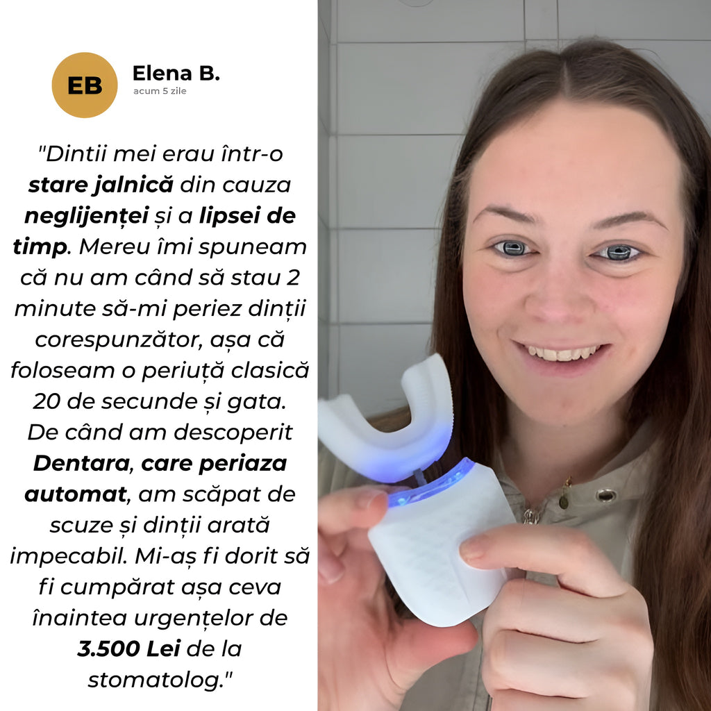 Dentara Pro – Dinți Curați în 30 Secunde & Periaj Fără Efort